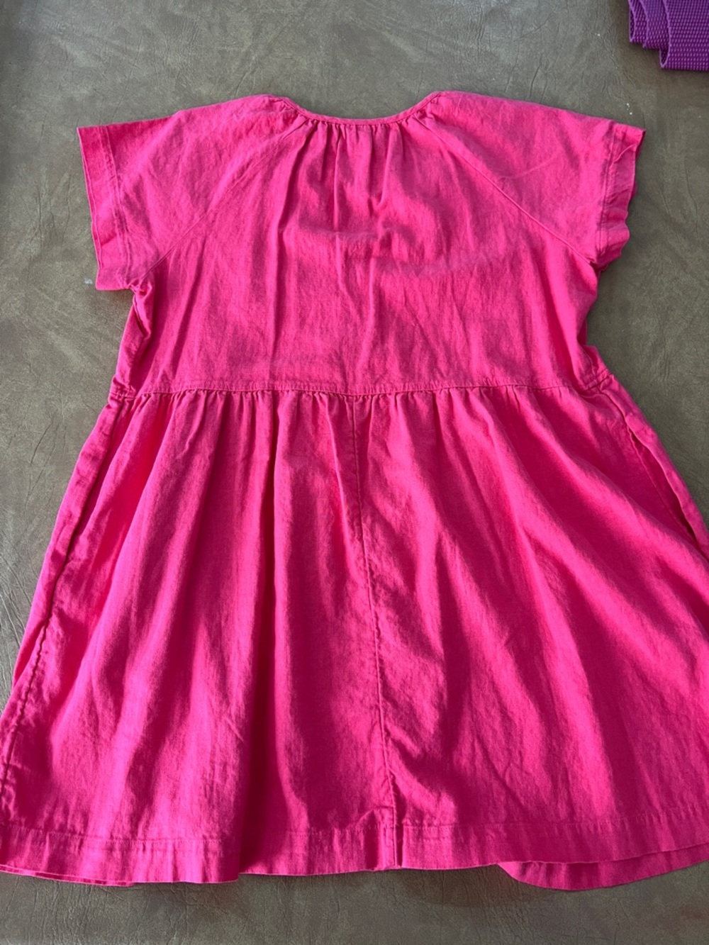 Universal Thread Hot Pink V-Neck Tie-Detail Cotton Dress - Picture 6 of 12